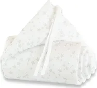 babybay Nestchen Piqué für Maxi, Boxspring und Comfort, weiß Sterne perlgrau