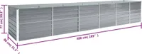 vidaXL Garten-Hochbeet Verzinkter Stahl 480x80x77 cm Grau