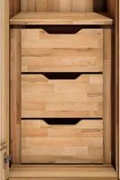 Schubkastenelement mit 3 Schubladen Wildeiche furniert