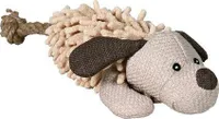 TRIXIE Dog, Hund, Plüschspielzeug, Beige, Braun, Stoff, Plüsch, Seil, 300 mm