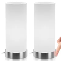 Jago® Tischlampe mit Dimmer Touchfunktion - 1er oder 2er Set, E14 / LED, dimmbar - Nachttischlampe - für Wohnzimmer, Schlafzimmer (2er)
