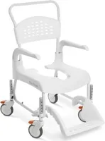 Clean,Dusch-Toilettenrollstuhl,weiß,Sitzhöhe 47,5-60cm,