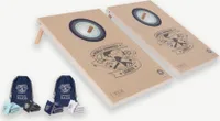 World Cornhole League – 90 x 60 cm großes Doppelbrett-Set - 100% Holz - 16 Bean Bags - Profi - Ubergames
