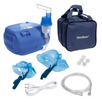 Inhalátor Inhalátor Aerosolová terapie Nebulizátor Inhalační kompresor Maska pro dospělé a děti Modrá barva