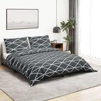 vidaXL Bettwäsche-Set Grau 220x240 cm Baumwolle