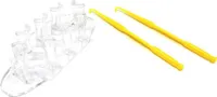 Webrahmen für Loom Bänder / oval und 2 mini  Haken / 8 cm