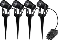 ChiliTec Gartenleuchten Set 4 Strahler für Außen IP65 3000K