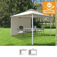 Gazebo 3,3x3,3 Meter Garten Bar Veranda Markt Pagode Antigua uv - Weiß