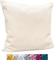 heimtexland ® Deko Kissenhülle Baumwolle Kissen Bezug Natur Dekokissen Typ849 Natur 48x48 cm
