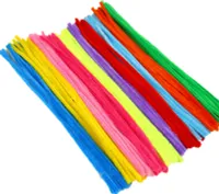 100pcs Chenille -Stiele weiche DIY -Bastelstab helle Farbe Kreative Chenille -Stiele für Wohndekorationen-A