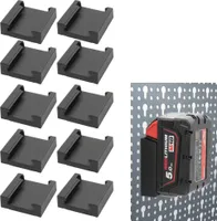 10x Akkuhalter Milwaukee für Küpper Lochwand M18 Halterung Akkuhalter Wandhalter 18V
