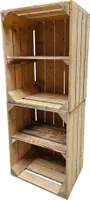 Obstkisten mit Ablagefach kurz 50 x 40 x 30cm 2er Set
