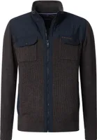 CASAMODA Herren Strickjacke Reißverschluss Regular-Fit Braun L