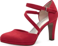 MARCO TOZZI Damen Pumps Schnalle Riemen Trichterabsatz 2-24404-42, Größe:39 EU, Farbe:Rot