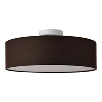 Stropní svítidlo Omaha 3 x E27 stropní svítidlo 3 hořáky průměr 45 cm plast textilní optika organza hnědá/bílá [lux.pro]