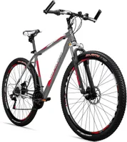 Bergsteiger Detroit 29 Zoll Mountainbike, geeignet ab 170 cm, Scheibenbremse, Shimano 21 Gang-Schaltung, Gabel-Federung mit Lockout-Funktion, Jungen-Fahrrad & Herren-Fahrrad