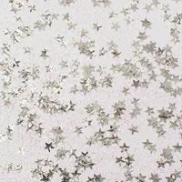 GLOREX Glitterglue Flasche 53ml Confetti, Glitter, Sterne Silber, 2,5 x 2,5 x 10,8 cm