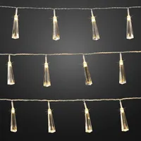 24-tlg. LED-Lichterkette mit Kristallzapfen