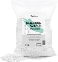 Oputec 2 KG Paraffinwachs Pastillen für Kerzen: Weißes Kerzenwachs - Kerzen selber Machen - Kerzenwachs zum Gießen - Eigene Kerzen herstellen und nachfüllen - Germany