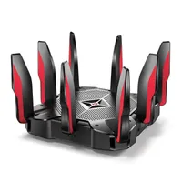 TP-Link Archer C5400X, Wi-Fi 5 (802.11ac), Tri-Band (2,4 GHz / 5 GHz / 5 GHz), Eingebauter Ethernet-Anschluss, Schwarz, Rot, Tabletop-Router