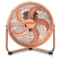 Brandson Windmaschine Retro Stil, Ventilator, Standventilator 34,5cm, Tischventilator Bodenventilator, hoher Luftdurchsatz robuster Stand, stufenlos neigbar, Kupfer