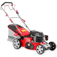 HECHT 551 SX Rasenmäher Benzin mit Antrieb | 51 cm Schnittbreite | 5in1 | 5,5PS | Mulchkit | 65L Fangkorb