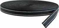 25 Meter Gurtband reflektierend, Reflektorband, schwarz, verschiedene Größen, Größe:20mm