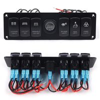 LED Schaltpanel Schalter Schalttafel Schalterpanel 6-Gang für Auto Boot 12V/24V 