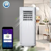 SWANEW Mobiles Klimagerät Klimaanlage Klimaanlagen 7000BTU 4 in 1 mit Abluftschlauch Eco Klimaanlagen Luftentfeuchter, Ventilationsfunktion Ventilator Entfeuchte Timer, Weiß