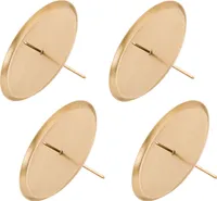 Kerzenpick mit Dorn im 4er Pack - 10 cm / gold