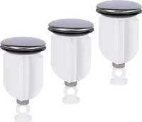 3 Stück Waschbeckenstöpsel, Abflussstopfen Waschbecken, Stöpsel Waschbecken, Abflussstopfen Waschbecken Stöpsel Verschluss, 40mm Universal Badewannenstöpsel mit Dichtung für Küche Bad Spüle
