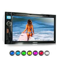 XOMAX XM-2D6913 Autoradio mit 6,9 Zoll Touchscreen Bildschirm (kapazitiv), DVD CD Player, Bluetooth, SD, USB, 2 DIN