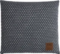 Knit Factory Juul Kissen - Anthrazit/Grau - 50x50 cm