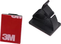 INF 100 Stück Kabelclips mit rotem 3M-Klebeband.