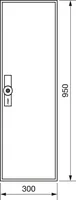 Hager Zählerschr.,univ. Z,950x300x205mm,SKII ZB21W