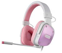 SADES Dpower SA-722 Gaming Headset, weiß/pink, 3,5 mm Klinke, kabelgebunden, Stereo, Over Ear, PC, PS4 u. 5, Xbox, Nintendo Switch