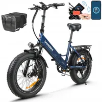 Skládací elektrické kolo pro dospělé Urban Samebike LOTDM200-II 48V 13Ah 80km 20*4.0" Blue+bag