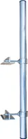 PremiumX Klemmhalter 100cm Ø 42mm Mast Stahl SAT Geländerhalter Antenne Zaunhalter Halterung für Satelliten-Schüssel