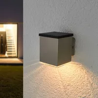 LED Solar Wandlampe Wandleuchte Außenbeleuchtung Gartenleuchtung Rund 