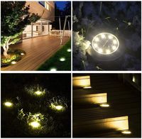 4//8X LED Solarlampe Bodenstrahler Garten Leuchte Bodeneinbauleuchte Außenleuchte