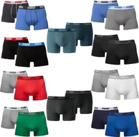 PUMA BASIC BOXER 2P dark grey melange/black L