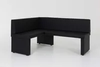 Eckbank Taina Kunstleder Schwarz langer Schenkel rechts