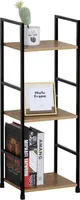 Küchenregal 303CW Bücherregal mit 3 Ebenen Schuhregal 29x24x80 CM Standregal Eckregal Ablageregal Metall Leiterregal