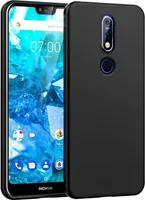 Conie TPU Schutzhülle für Nokia 3.2 Tasche Case Cover Bumper Silikon Hülle in Schwarz matt