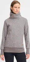OXMO OXBeatanette Damen Pullover Sweater Pulli mit hohem Kragen Eingrifftaschen Rippbündchen Regular fit
