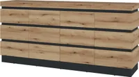 Sideboard Anrichte 201 cm  Evoke Eiche - grau - CORTE - Die Möbelfundgrube