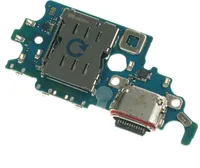 Ladebuchse für Samsung Galaxy S21 5G (SM-G991B) USB-C Platine Mikrofon, Simkartenleser, Speicherkartenleser Ladeanschluss Lade Eingang