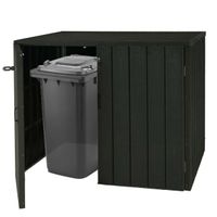 Mülltonnenbox Mendler 1er-Mülltonnenverkleidung HWC-H40 Pflanzkasten Edelstahl-Metall-Kombi 117x67x80cm erweiterbar 