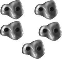 Klettersteine, Klettergriffe Kinder, 5 Stück mit Befestigungsmaterial, Set Bouldersteine, Climbing Holds, für Spielturm und Kletterwand, Schwarz
