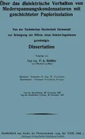 Über das dielektrische Verhalten von Niederspannungskondensatoren mit geschichteter Papierisolation
